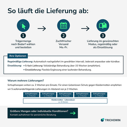 Schlupfwespen gegen Kleidermotten