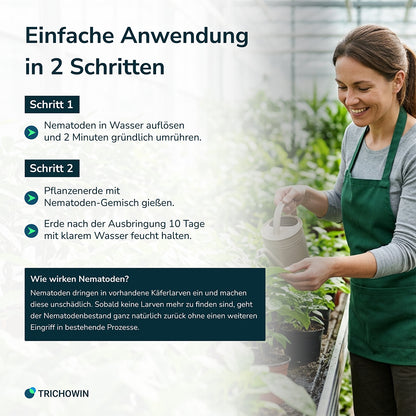 SC-Nematoden gegen Maulwurfsgrillen, Wiesenschnaken und Erdraupen