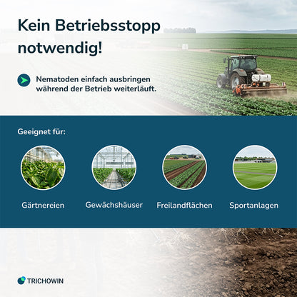 SC-Nematoden gegen Maulwurfsgrillen, Wiesenschnaken und Erdraupen