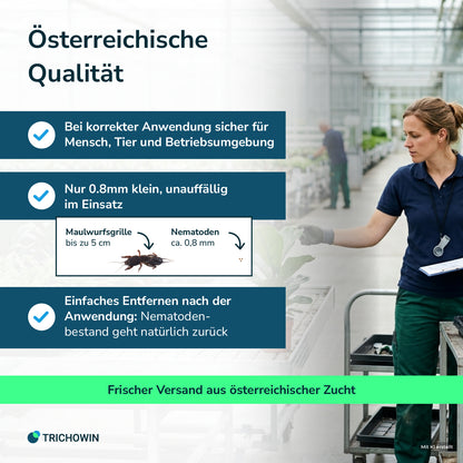SC-Nematoden gegen Maulwurfsgrillen, Wiesenschnaken und Erdraupen