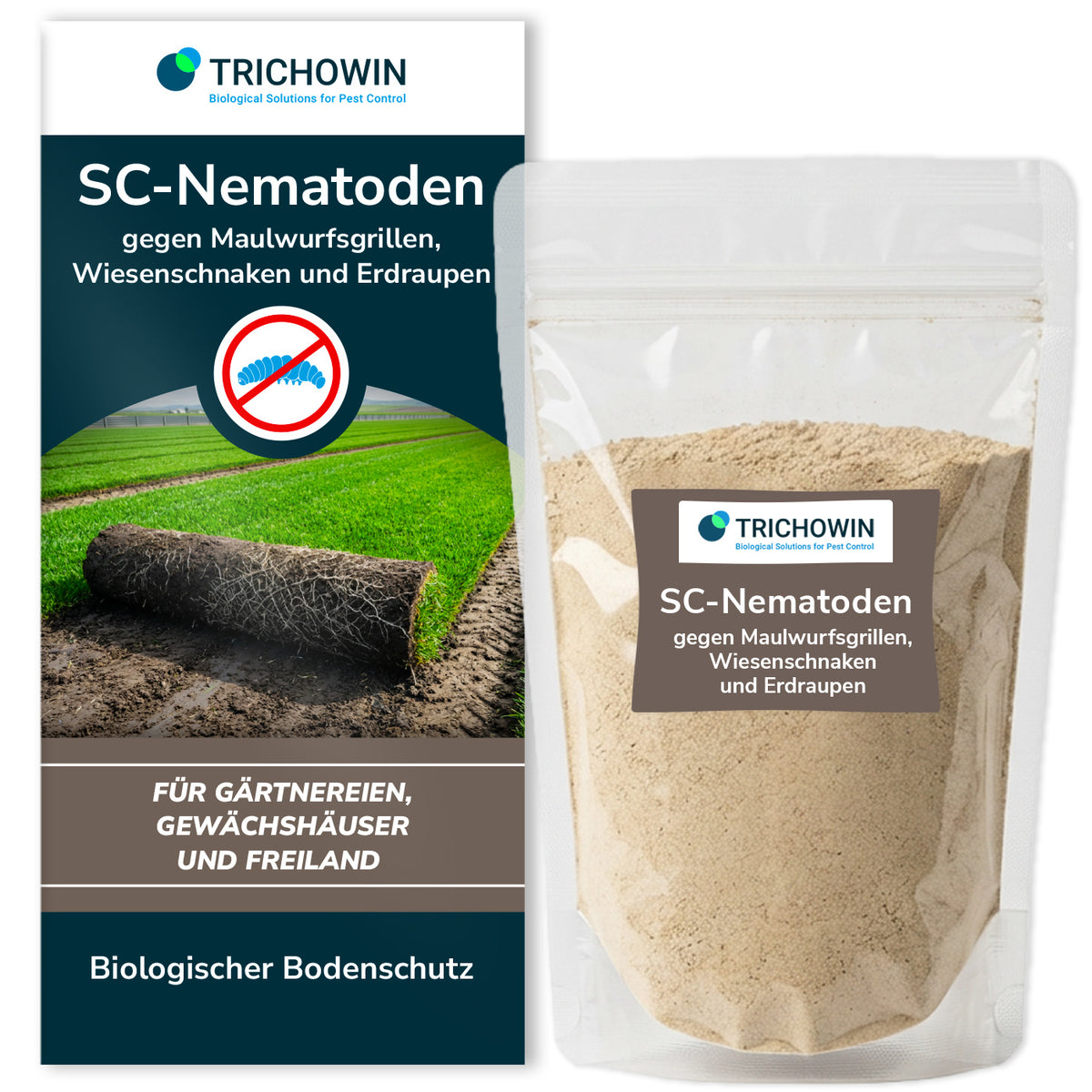 SC-Nematoden gegen Maulwurfsgrillen, Wiesenschnaken und Erdraupen